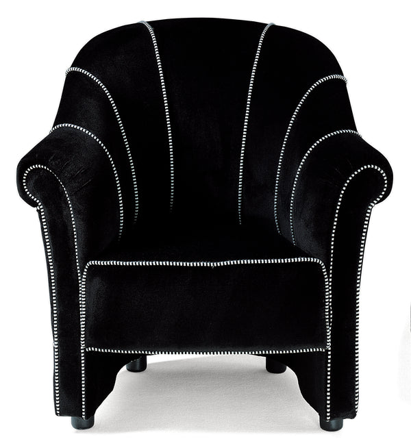 Velvet Club Armchair by Josef Hoffmann