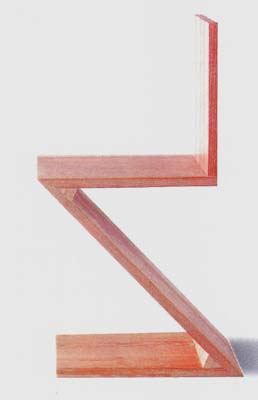 Zig Zag Chair by Gerrit Rietveld