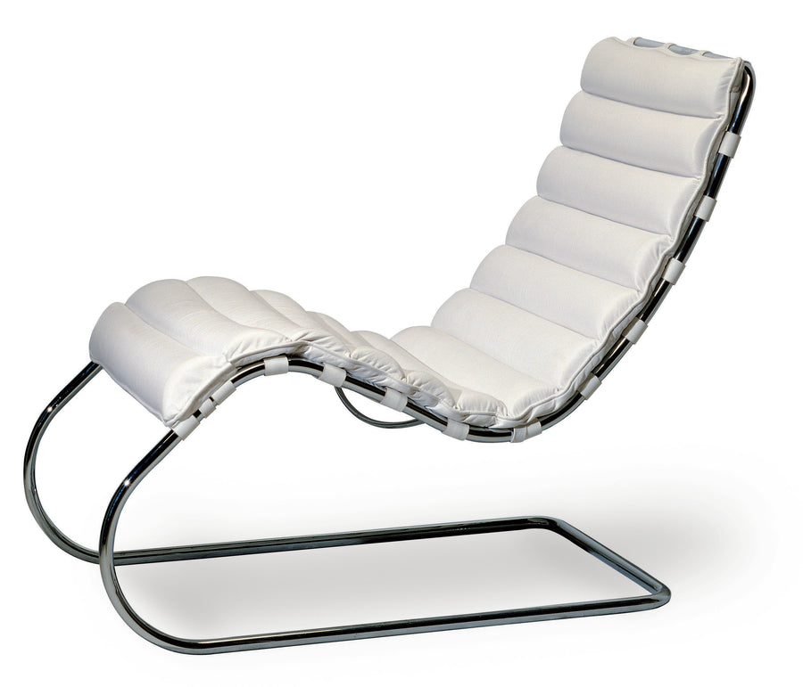 Cantilever Chaise Longue & Footstool by Mies van der Rohe