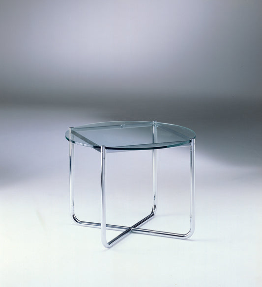 Round Glass Table by Mies Van Der Rohe