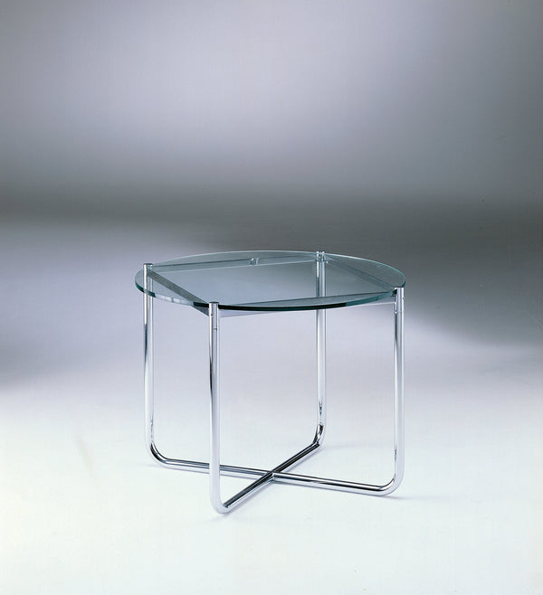Round Glass Table by Mies Van Der Rohe