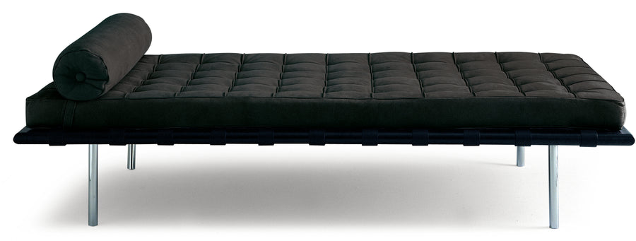 Black Leather Daybed by Mies van der Rohe