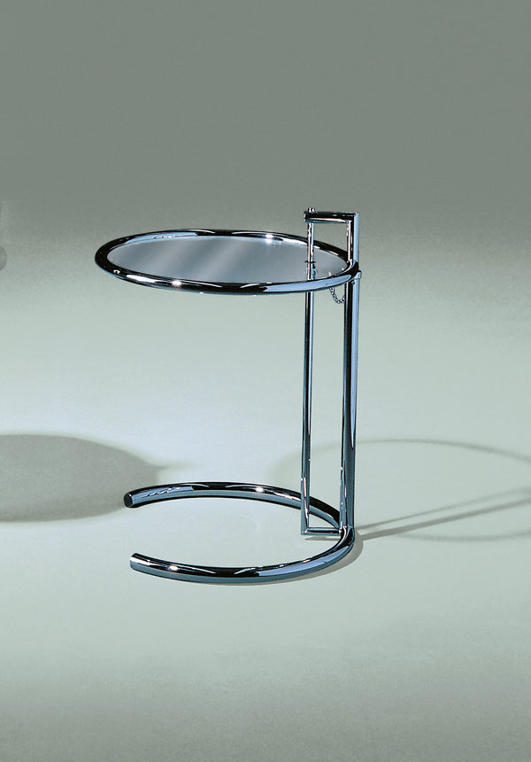 Chrome Glass Table by Eileen Gray