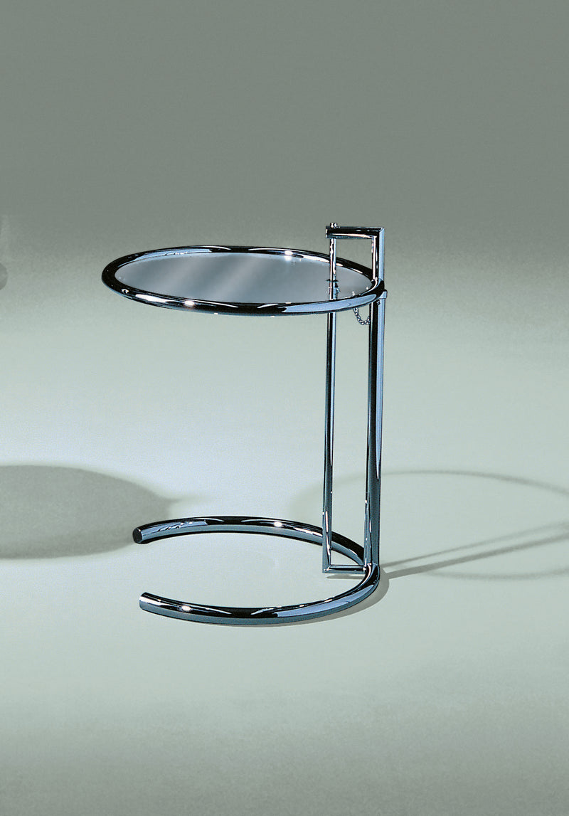 Chrome Glass Table by Eileen Gray