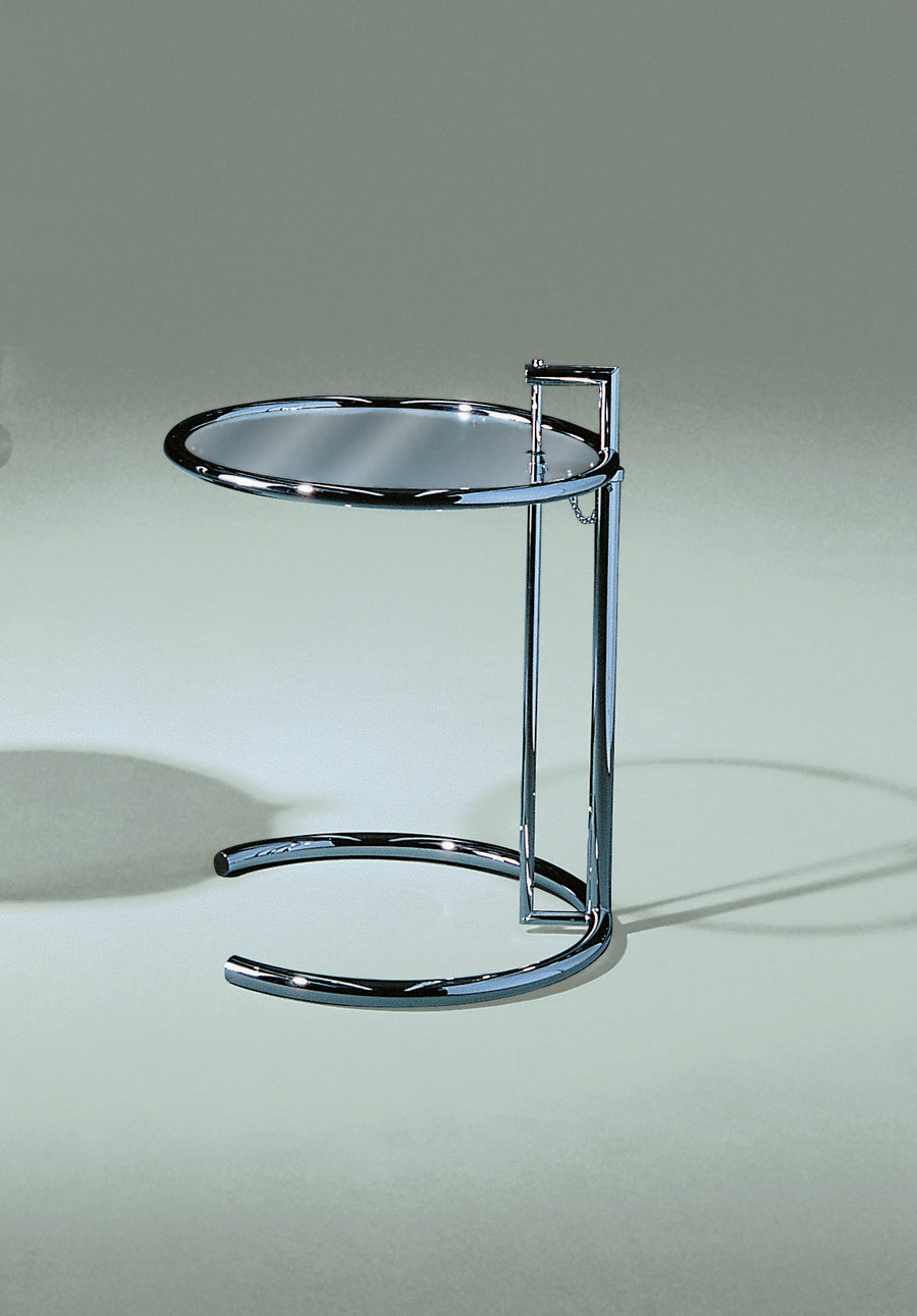 Chrome Glass Table by Eileen Gray