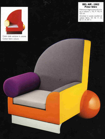 Bel Air | Armchair by Peter Shire for MEMPHIS Srl