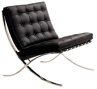 Barcelona Chair and Footstool by Mies Van Der Rohe