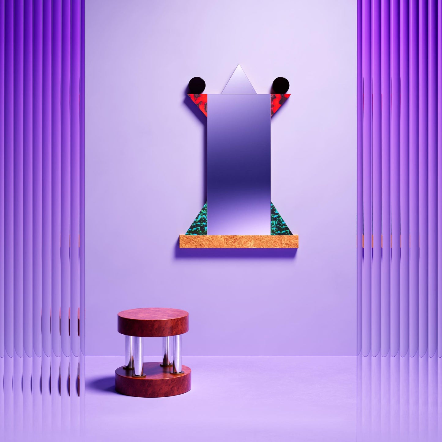 Diva | Mirror by Ettorse Sottsass for MEMPHIS Srl