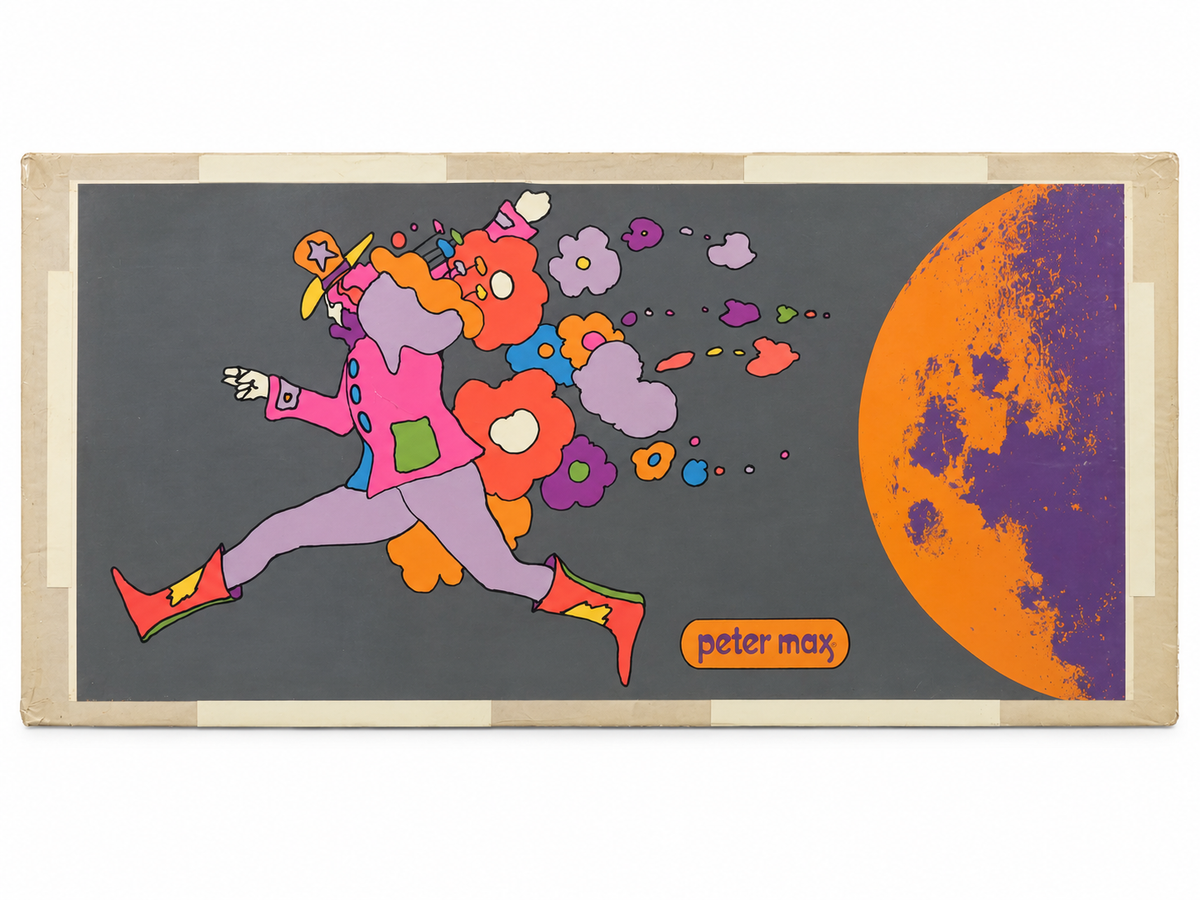 Peter Max, 1969 | Flower Runner Vintage Poster