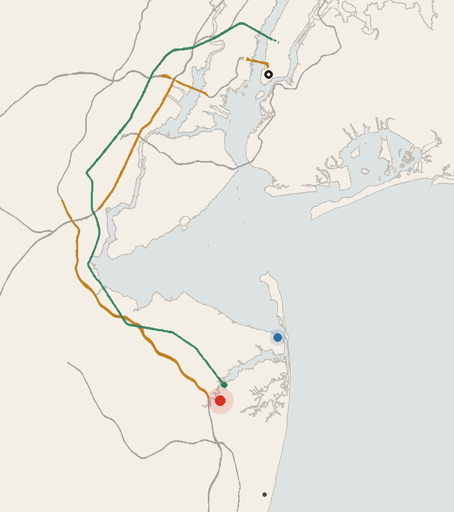 Map: Urban Architecture Inc. in Tinton Falls, New Jersey, about an hour south of Manhattan